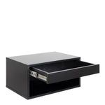 Cholet Square Bedside Table with 1 Drawer in Black