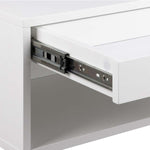 Cholet Square Bedside Table with 1 Drawer in White