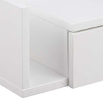 Avignon Square Bedside Table with 1 Drawer & Small Shelf in White