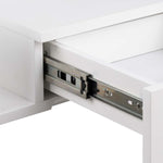 Avignon Square Bedside Table with 1 Drawer & Small Shelf in White