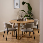 Malika Round Dining Table in Oak