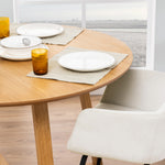 Malika Round Dining Table in Oak