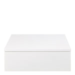 Avignon Square Bedside Table with 1 Drawer in White