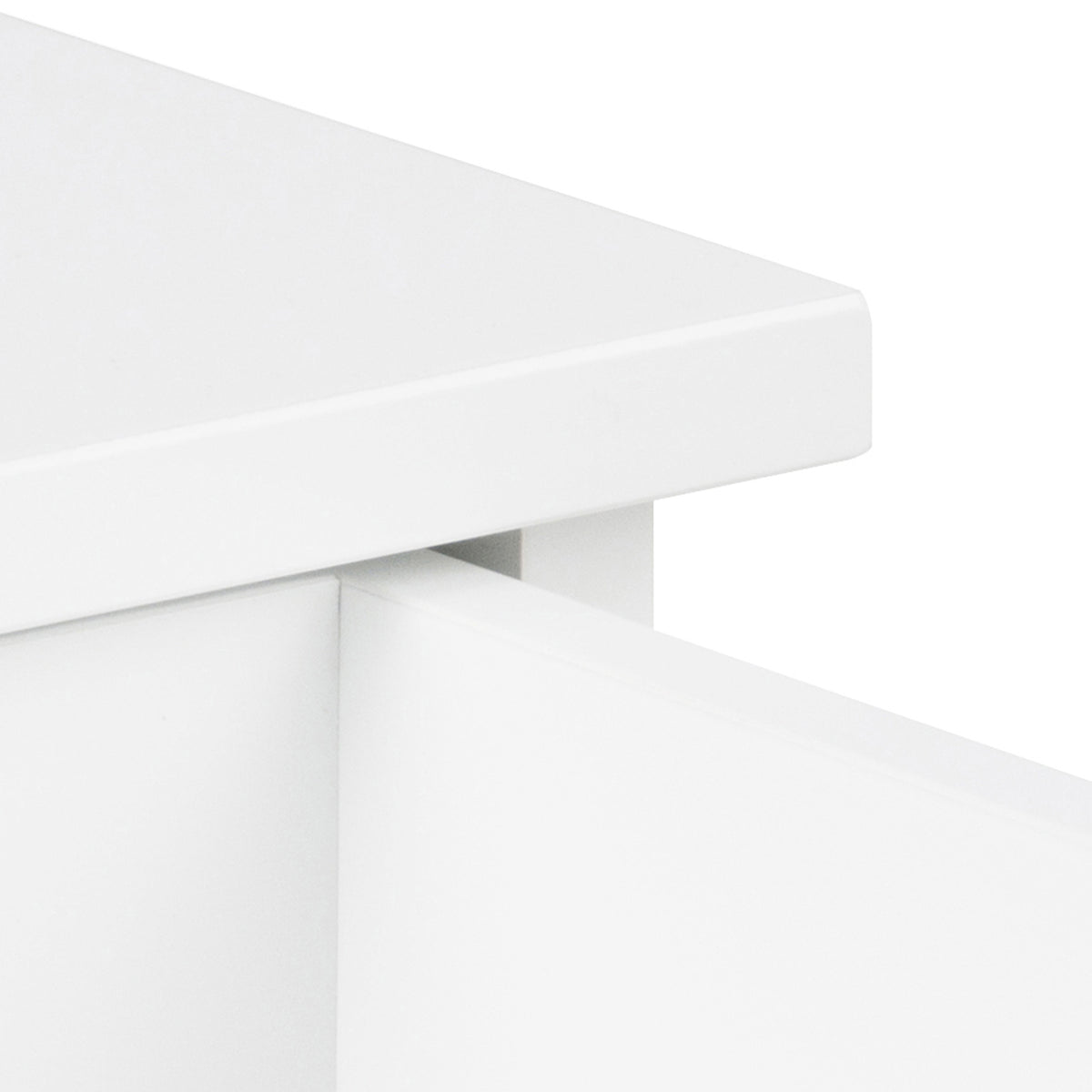 Avignon Square Bedside Table with 1 Drawer in White