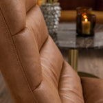 Milford Sledge Base lounge Chair in Brown Leather-mix