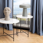 Avila Side Table with White Marble Top 42x45cm