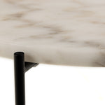 Avila Side Table with White Marble Top 42x45cm