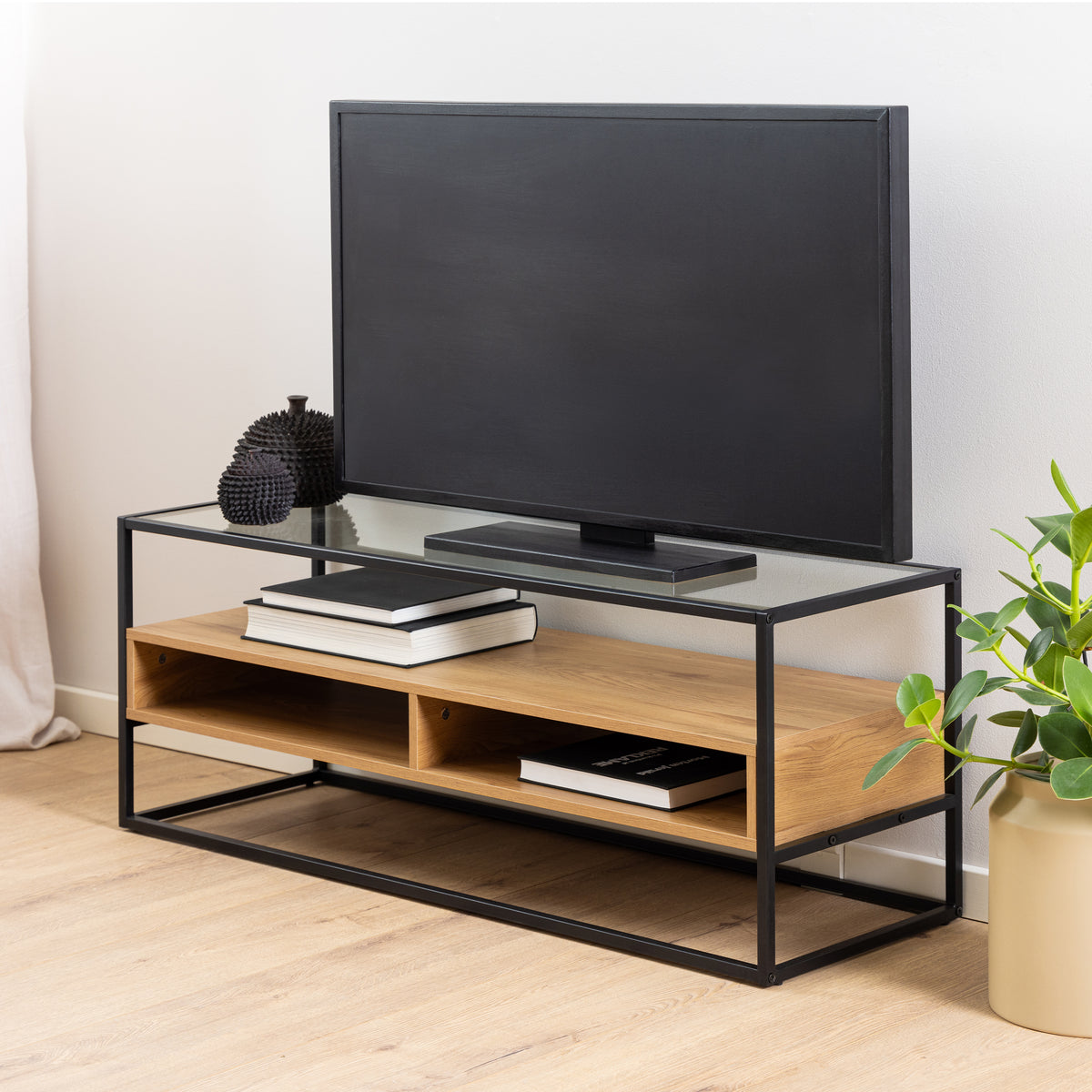 Randolf TV Unitin Black and Oak