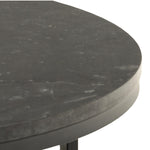 Spiro Coffee Table with Black Marble Melamine Top & Black Legs