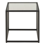 Strington Side Table in Black with Glass Top