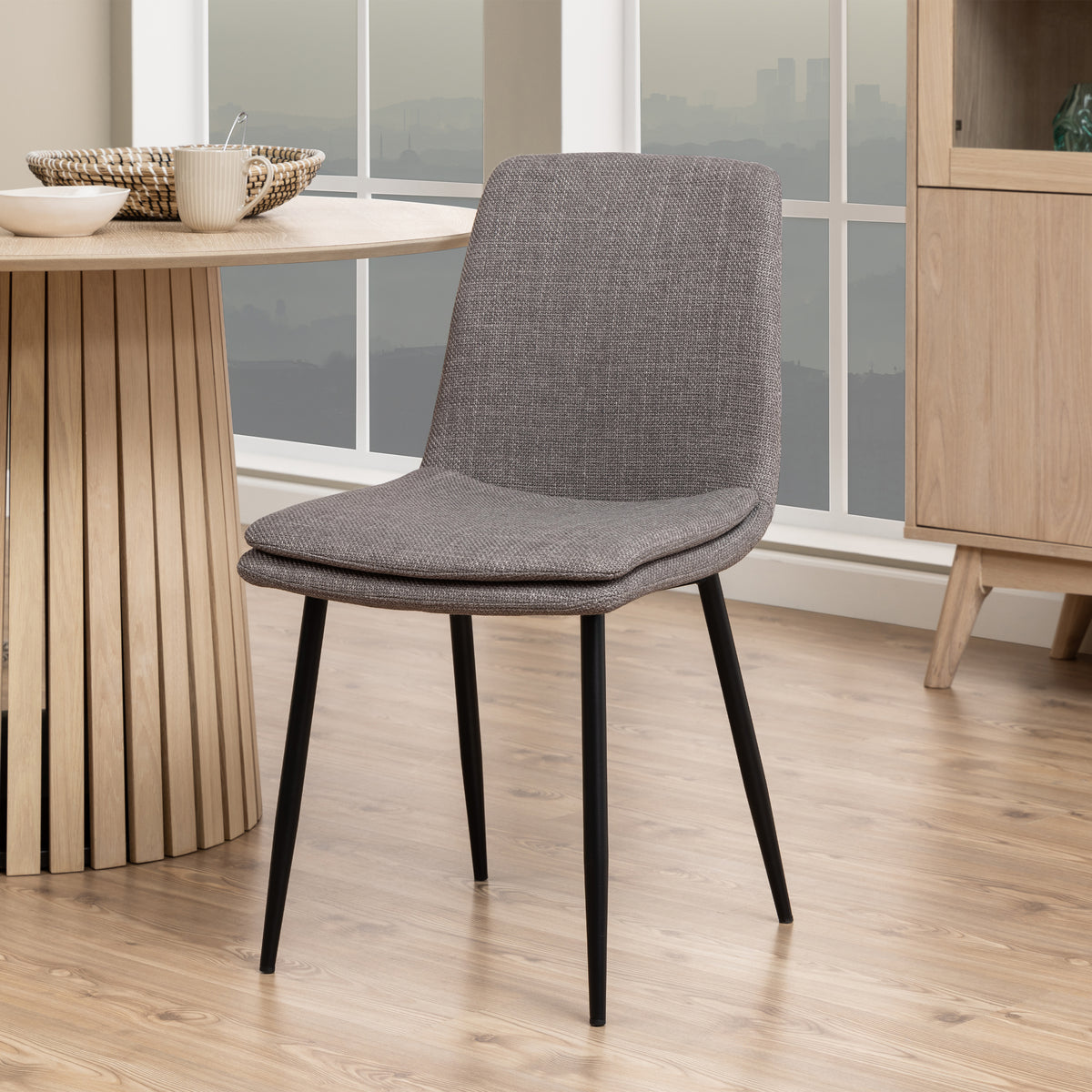 Becca Dining Chair in Light Brown Set of 4