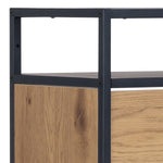 Seaford Shoe Cabinet in Black and Oak