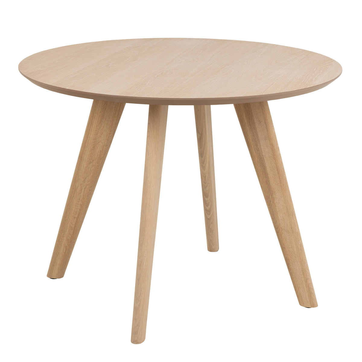 Townsville Round Dining Table in White and Oak