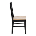 Elvira Dining Chair in Black and Oak Set of 2