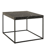 Barossa Coffee Table with Black Marble Effect Top & Black Steel Base 60cm