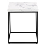 Barossa Coffee Table with White Marble Effect Top & Black Base 40cm