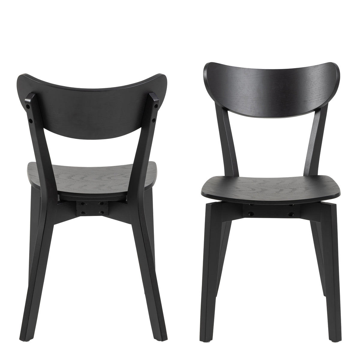 Roxby Dining Chairs in Black Set of 2