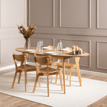 Roxby Dining Chairs in Oak Set of 2