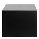 Avignon Bedside Table with 2 Drawers in Black