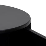 Polo Round Bedside Table in Black