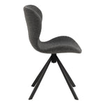 Batilda Swivel Dining chairs in Grey Fabic Set of 2