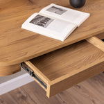 Blueton Office Desk with 2 Drawers in Black and Oak