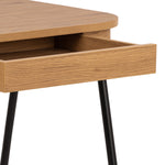 Blueton Office Desk with 2 Drawers in Black and Oak