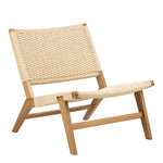 Carson Lounge Chair in Oak with White Plaits