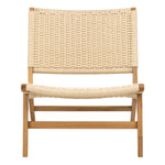 Carson Lounge Chair in Oak with White Plaits