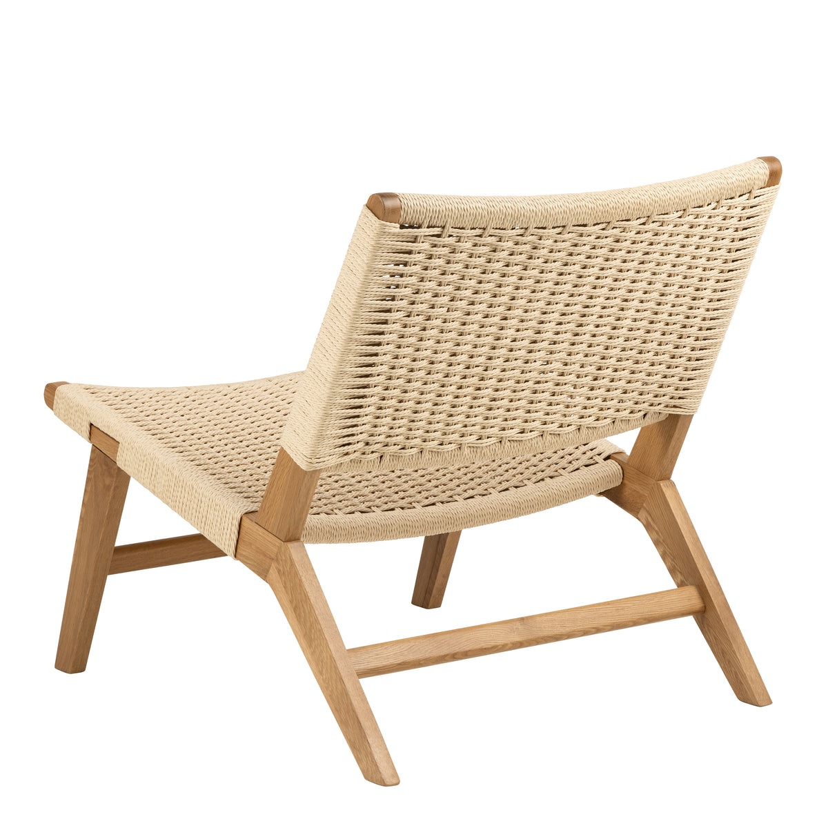 Carson Lounge Chair in Oak with White Plaits