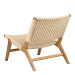 Carson Lounge Chair in Oak with White Plaits