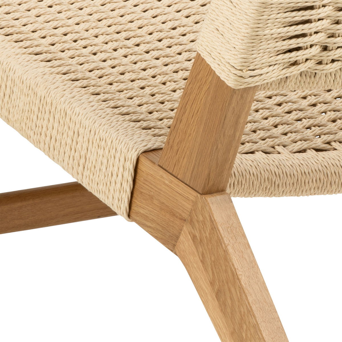 Carson Lounge Chair in Oak with White Plaits