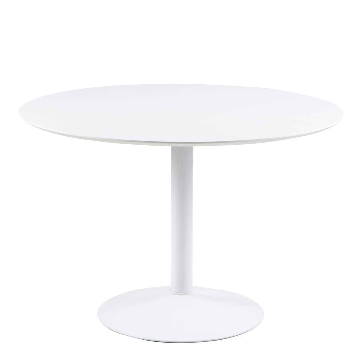 Ibiza Round Dining Table with White Top and White Base