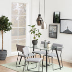 Wilma Dining Table with Glass Top