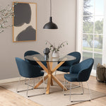 Heaven Round Dining Table with Glass Top 119x75.5cm