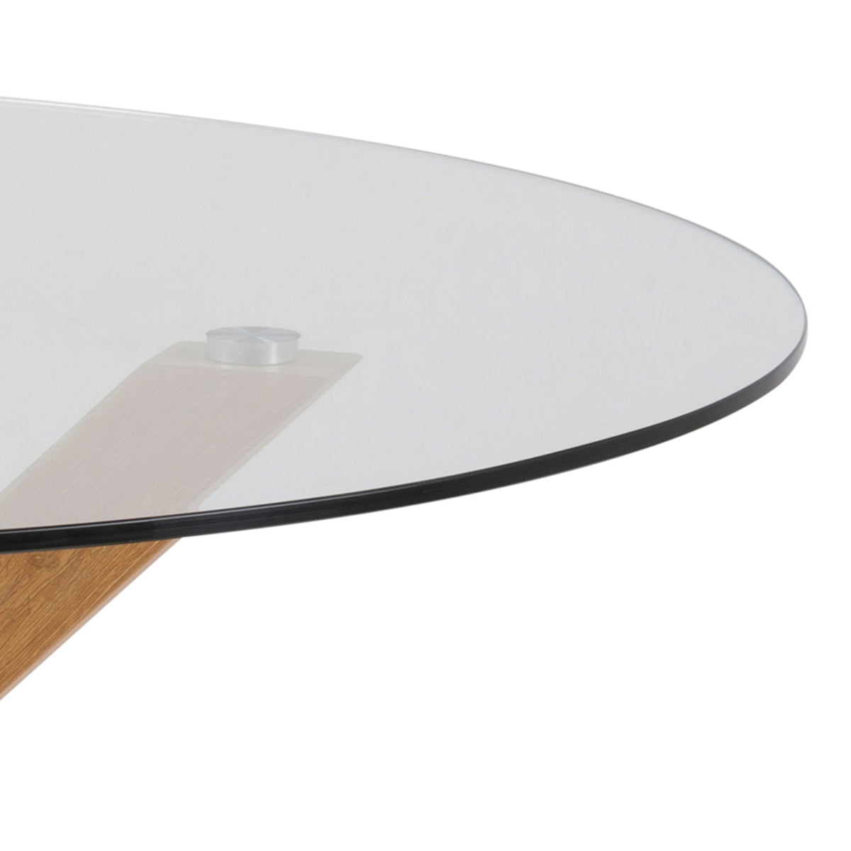 Heaven Round Dining Table with Glass Top 119x75.5cm