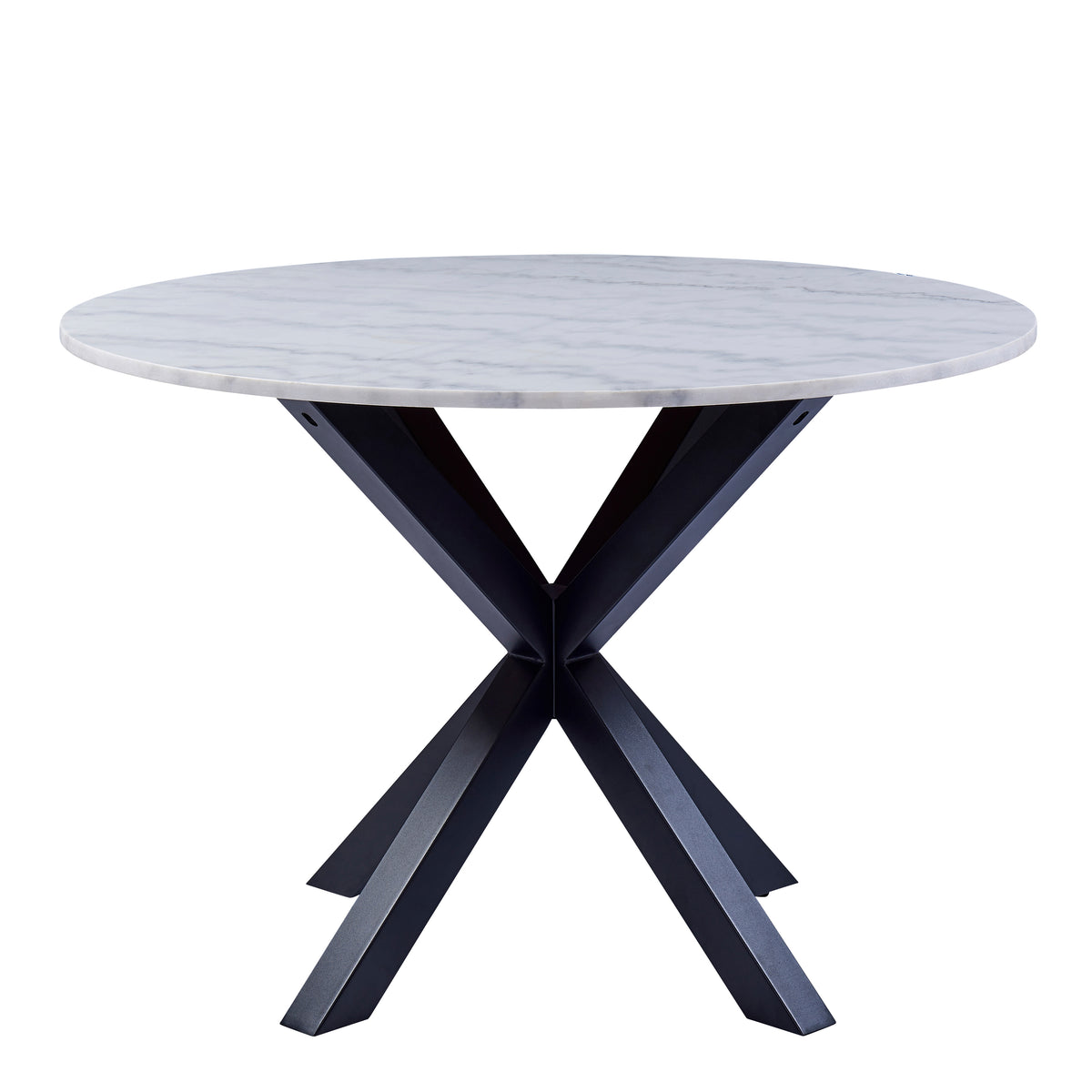 Heaven Round Dining Table with White Polished Marble Top