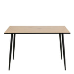 Wilma Dining Table with Oak Top & Black Legs