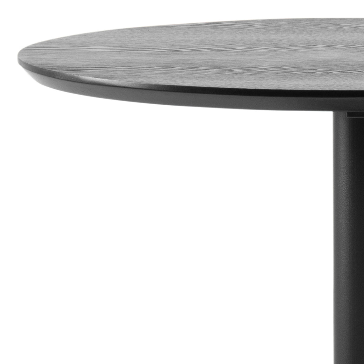 Ibiza Tall Round Bar Table with Black Ash Top and Matt Black Base