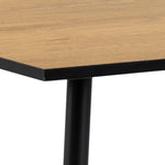 Wilma Small Dining Table in Oak & Black Legs