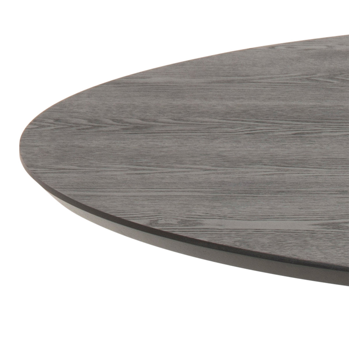 Ibiza Round Dining Table with Black Ash Top and Matt Black Base