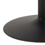 Ibiza Round Dining Table with Black Ash Top and Matt Black Base