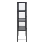 Seaford 2 Glass Door Display Cabinet in Black