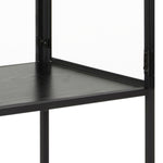 Seaford Tall Black Metal 2 Door Display Cabinet