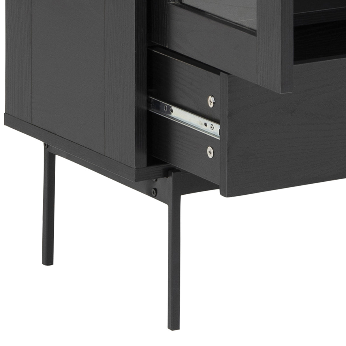 Angus 2 Door Display Cabinet in Black