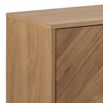 Brighton 3 Door Sideboard in Oak with Herringbone Effect