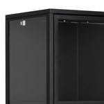 Newcastle Tall 2 Door Display Cabinet in Matt Black