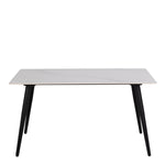 Wicklow Ceramic Dining Table in White