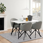 Wicklow Ceramic Dining Table in White