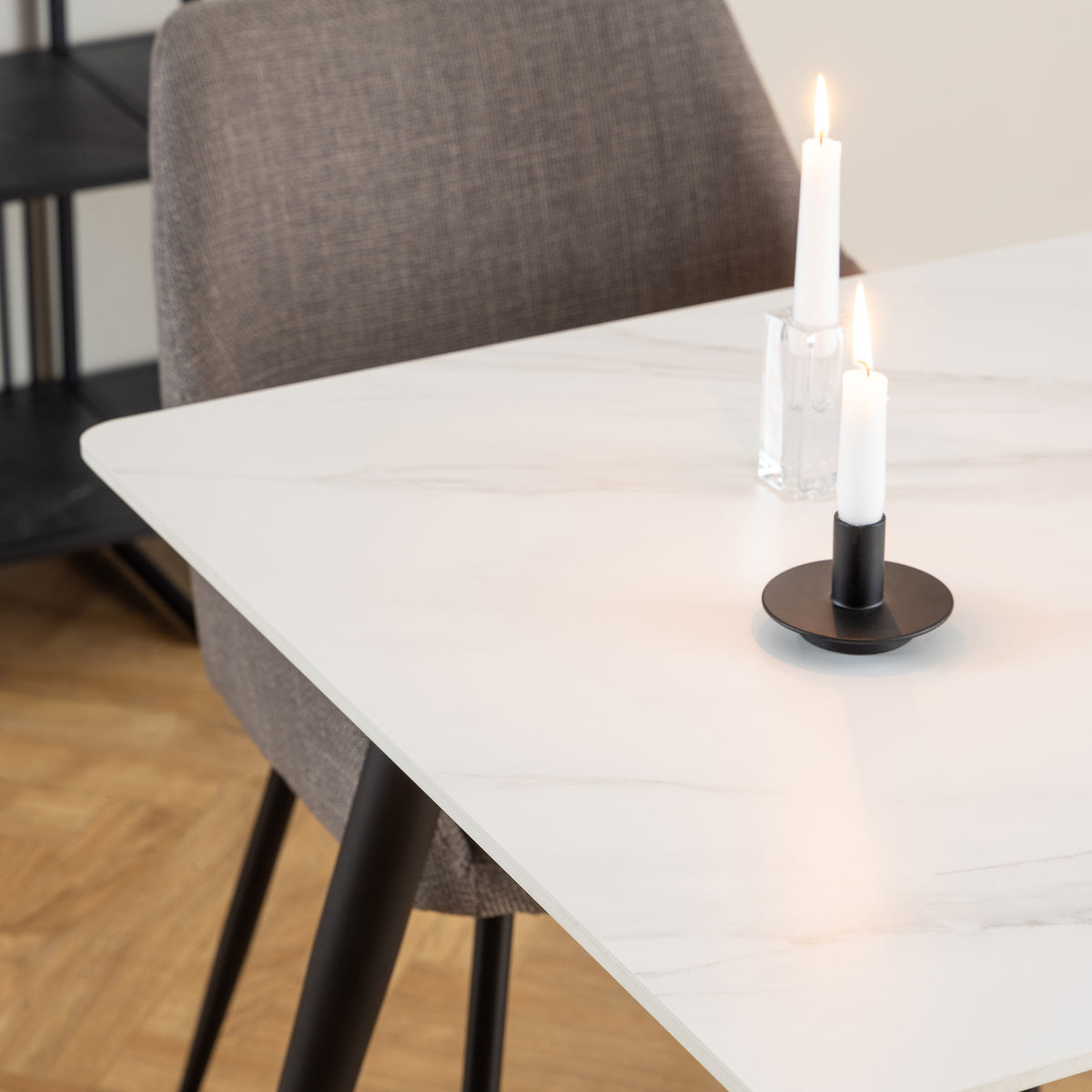 Wicklow Ceramic Dining Table in White